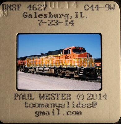 Vtg 2014 Train Slide 4627 BNSF Engine Galesburg IL X8I016 | eBay