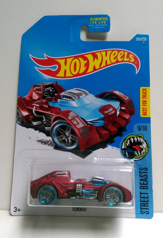 天狗車 フィギュア Hot Wheels #209/250 Street Beasts 9/10 TURBOT Vehicle Red