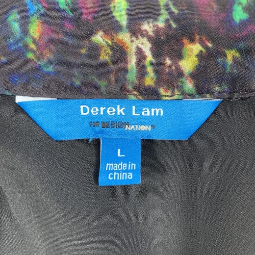 NWT Derek Lam for Design Nation Women's L Button Down Blouse Nightshade Colorful - Picture 11 of 11