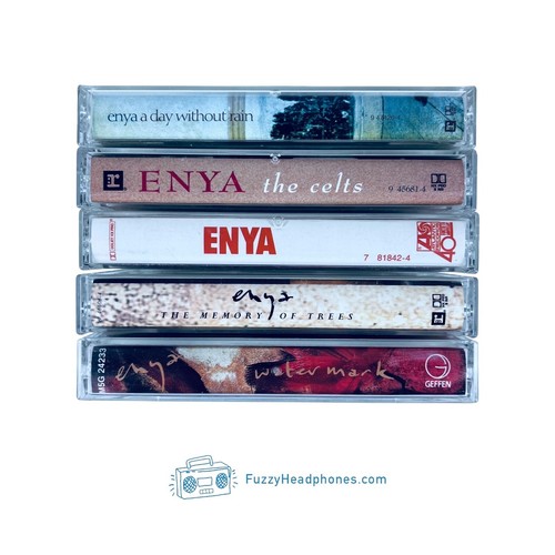 5 ENYA Cassette Tapes Lot: Celts, S/T, Day Without Rain, Watermark, Memory Trees