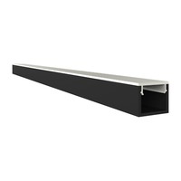 Led Alu Profil Schwarz A0 2M Schmales F. Led Streifen Bis 8Mm Incl. Abd. Opal