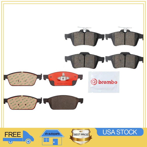 Detroit Axle Front Ceramic Brake Pads Kit For Ford Transit Connect 2010-2013 W/ Hardware