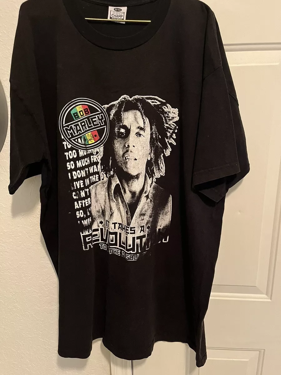 bob marley t shirt Big And Tall 3xl-tall Champ It Takes A Revolution