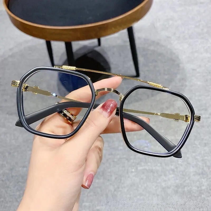 Blue Light Blocking Square Fashion High-End Clear Optical Glasses for Men-image