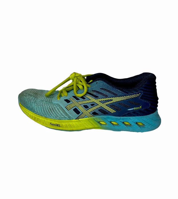 Asics Women s FuseX Blue Yellow Running Shoes Size 7.5