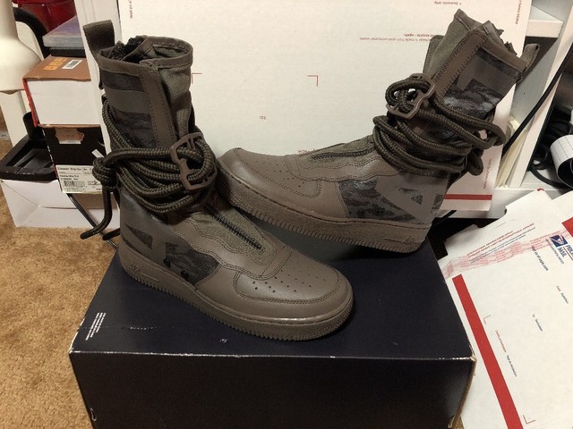 New Nike SF AF1 Hi RidgeRock Black Sequoia Size 8 (AA1128-203) Special Field for sale online