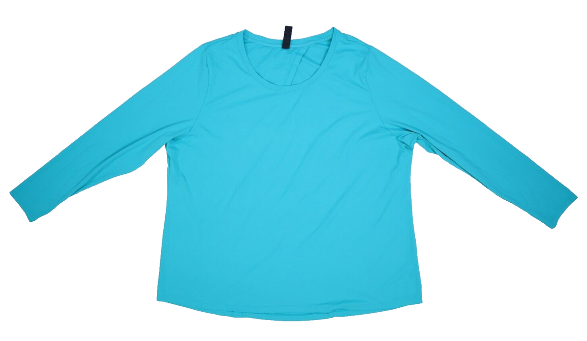 Yogalicious Womens Green Long Sleeve Open Back Activewear Shirt