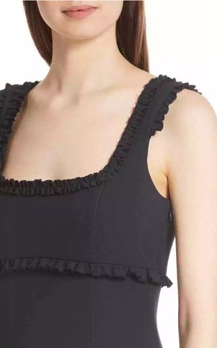 cinq a sept ANA RUFFLE TIER NAVY DRESS sz 6 - Picture 7 of 8