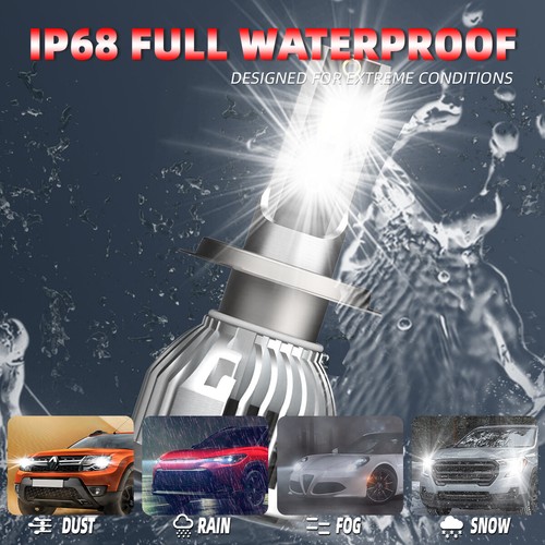 H7 LED Headlight Bulbs Kit High/Low Beam Super Bright 6000K Cold White Bright - Picture 6 of 11