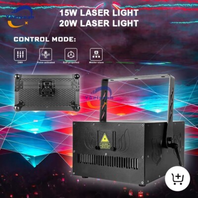 15W 20W animation laser light with mobile phone Bluetooth APP ILDA DMX interface
