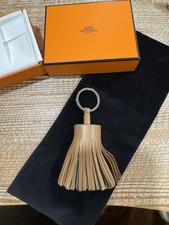 Hermes Carmen Tricolore Milo Lambskin Key Ring Chai/blue Brume/menthe