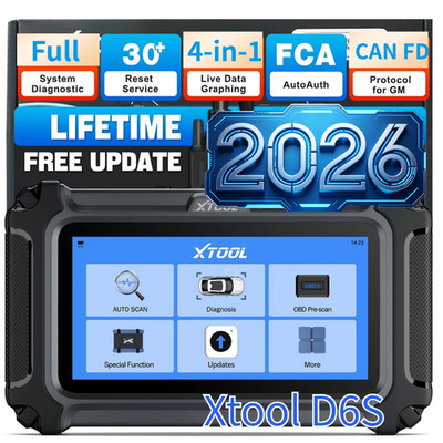 XTOOL D6S Profi KFZ OBD2 Diagnosegerät Scanner ALLE SYSTEM Kostenloses Update