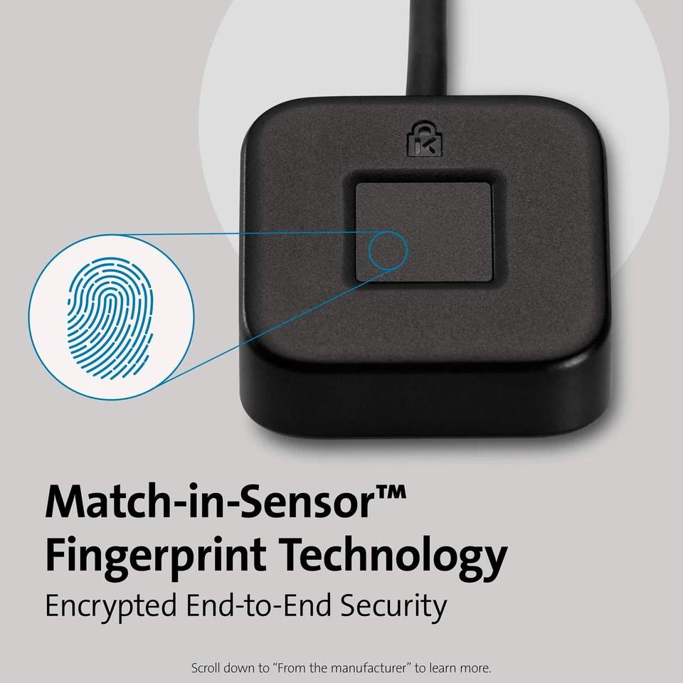 VeriMark Desktop Fingerprint Key FIDO U2F FIDO2 Windows Hello Certified Security - Image 3 of 4