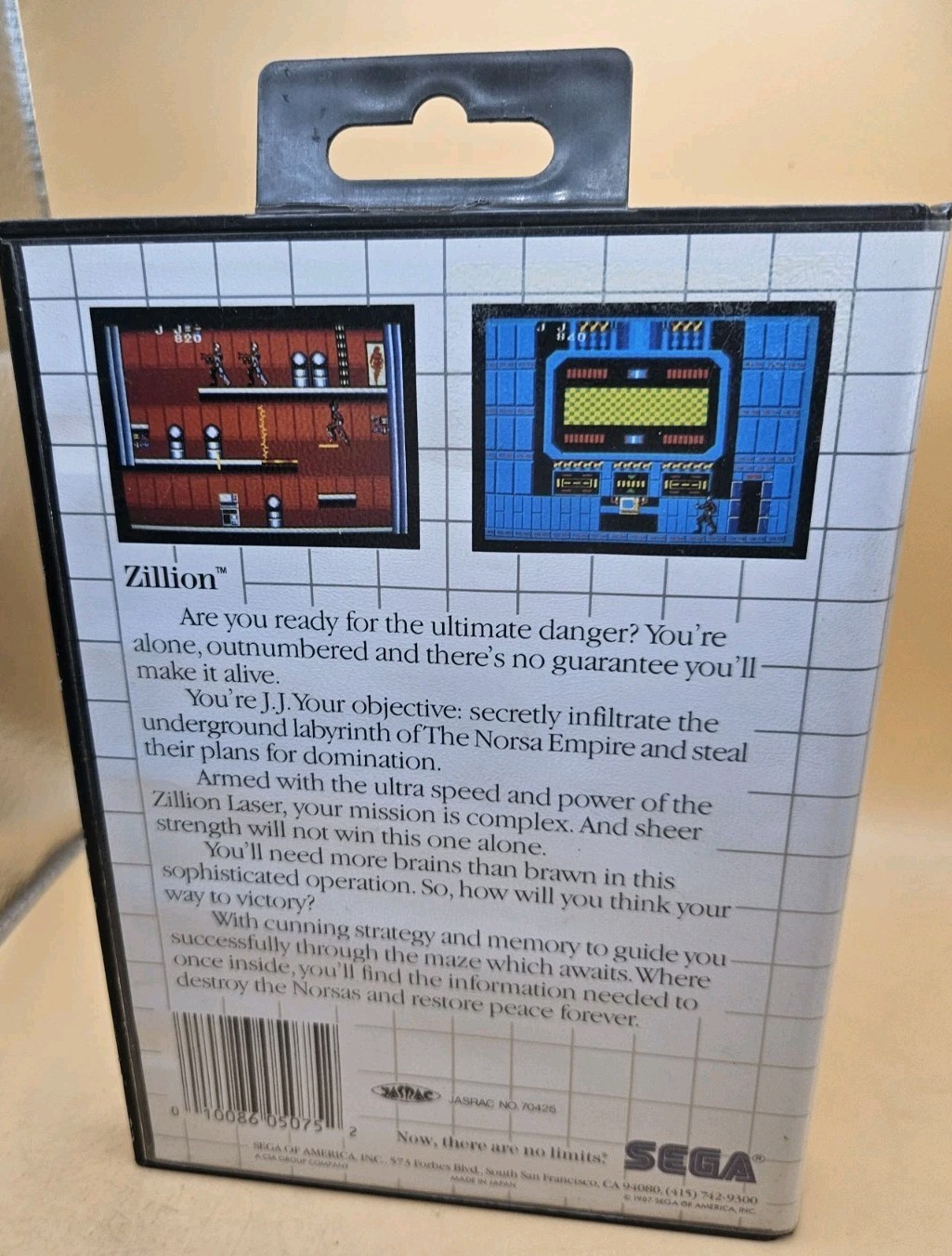 Zillion (Sega Master System) COMPLETE w/ Box manual game WORKS!