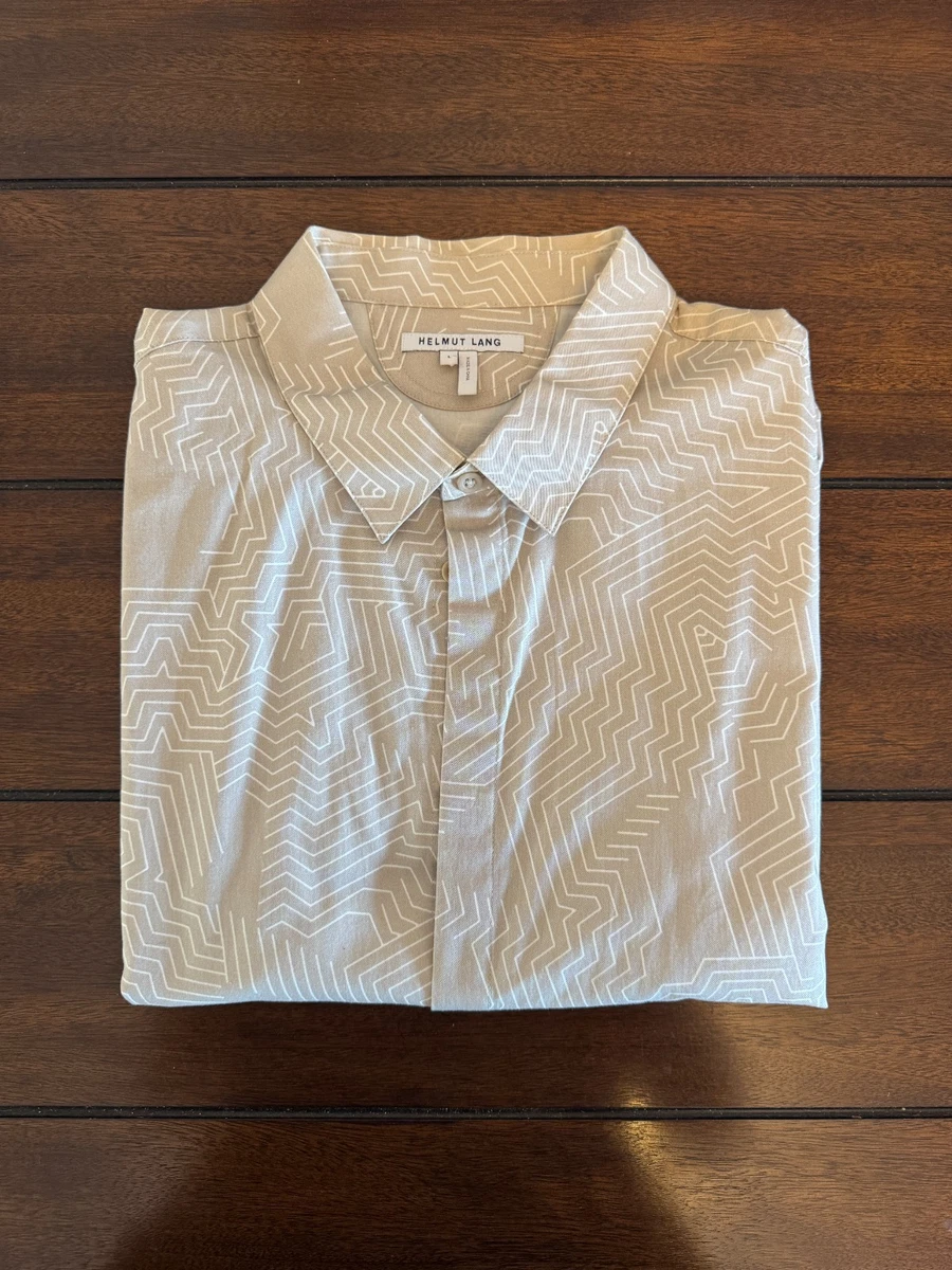 HELMUT LANG Cotton Short Sleeve Casual Button-Down Shirts for Men