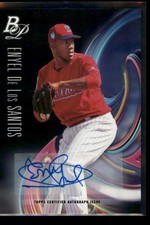 2018 Bowman Platinum Enyel De Los Santos #TOP-46 Top Prospects Autographs