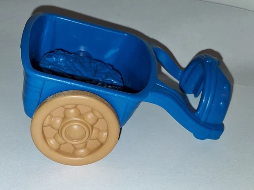 Blue Cart Fisher Price Little People Replacement Hay One Horse Wagon  Vintage