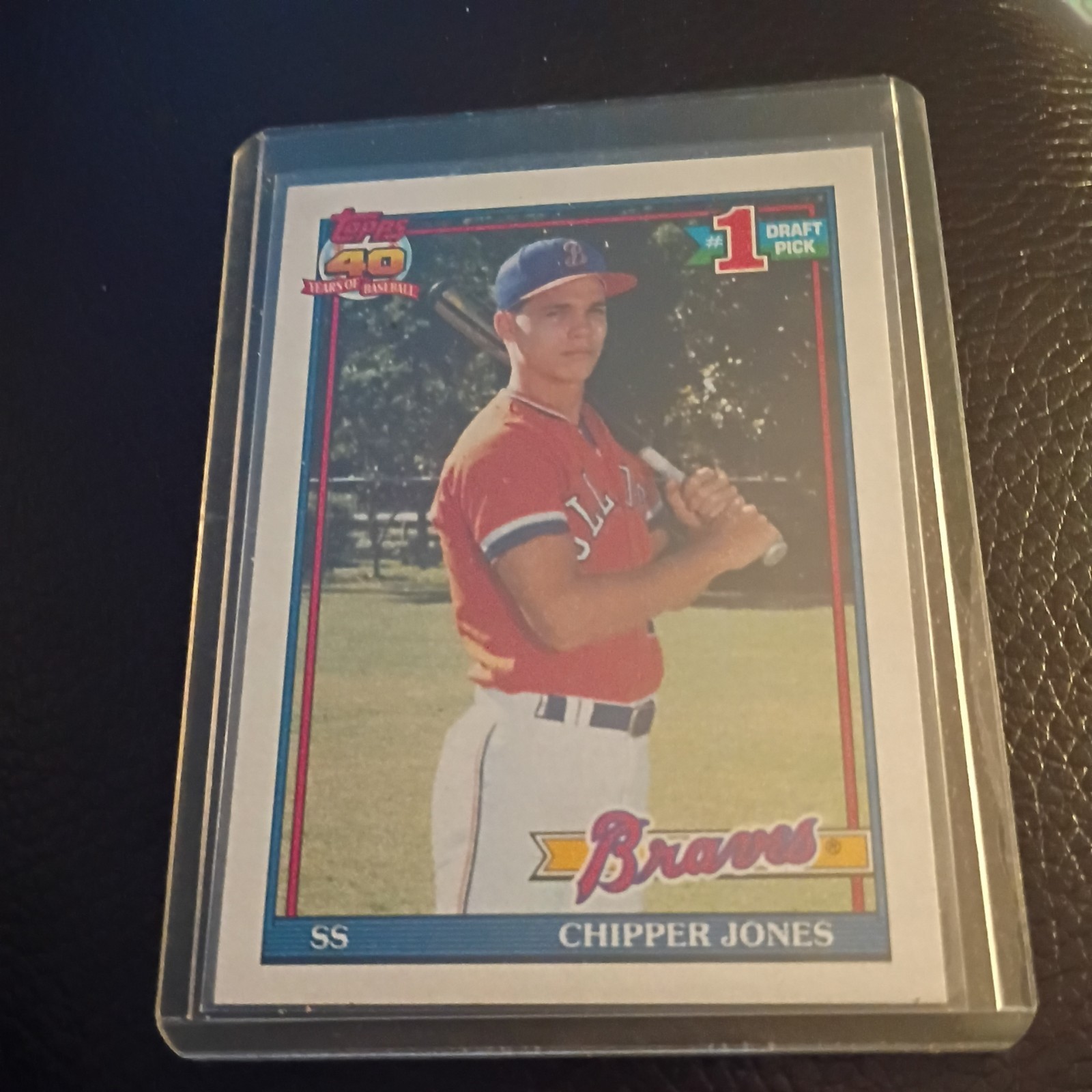 Topps 1991 Chipper Jones #333 Braves #1 Draft Pick Rookie Baseball Card