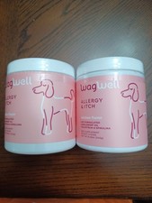 2x WagWell Allergy Itch Chews 60Ct. For Dogs, Natural Chicken Flavored 12/26