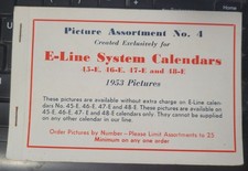 Vintage 1953 Booklet Sslesman Sample E-LINE System Calendars Catalog