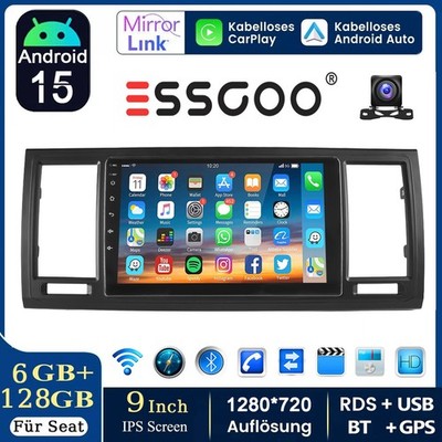 9'' Für VW T6 Transporter Multivan 6+128G Android 15 CarPlay Autoradio GPS KAM 4G