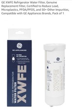 GE XWFE Refrigerator Water Filter,Replacement Filter, Certified to Reduce Lead,