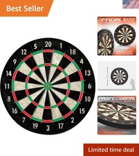 Professional 18-Inch Sisal Dartboard - Regulation Size with Steel Wire  Bracket