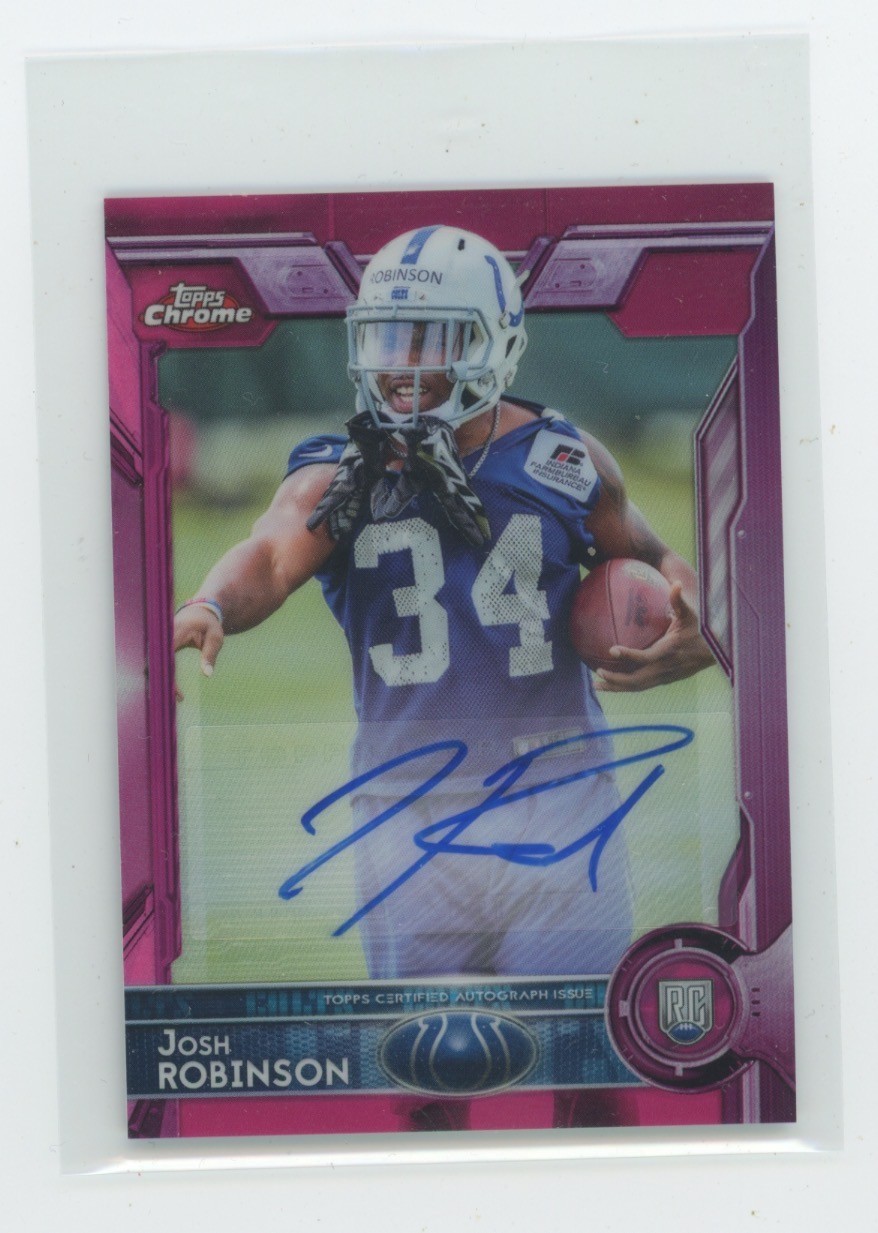 Josh Robinson Topps Chrome Mini #198 Autograph Pink Refractor