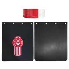2pcs Black 15t 24x30mud Flaps2x150ft Reflective Tapes Semi Truck Trailer