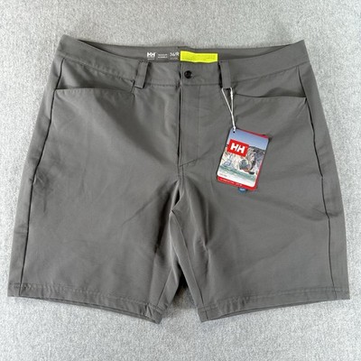 Helly Hansen HP Club Shorts Sailing Outdoor UPF50 Gray Mens Size 36 NEW