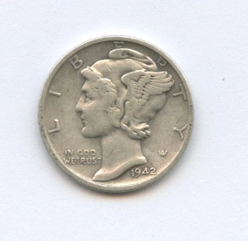 1942-S  Mercury Dime - 90% Silver - Free Shipping