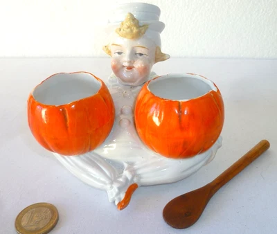 SALERON MOUTARDIER 1900 PETIT PATISSIER COMMIS DE CUISINE TÊTE MOBILE - Photo 1/4