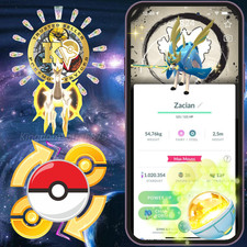 Pokémon  GO  Shiny Zacian Crowned   Backgrou...