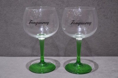 2x Tanqueray Balloon Large Green Steamed Glass Gin Bowl Goblet 58cl 580ml New