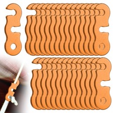 Rope Tensioner Aluminum Alloy 30PCS - Guyline Cord Adjusters - Gold-1.7IN 