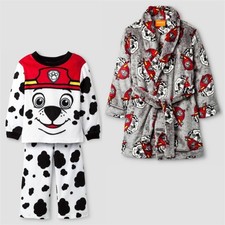 Paw Patrol Marshall Toddler Boy 2T Micro Fleece Costume Pajama Set  Plush Robe