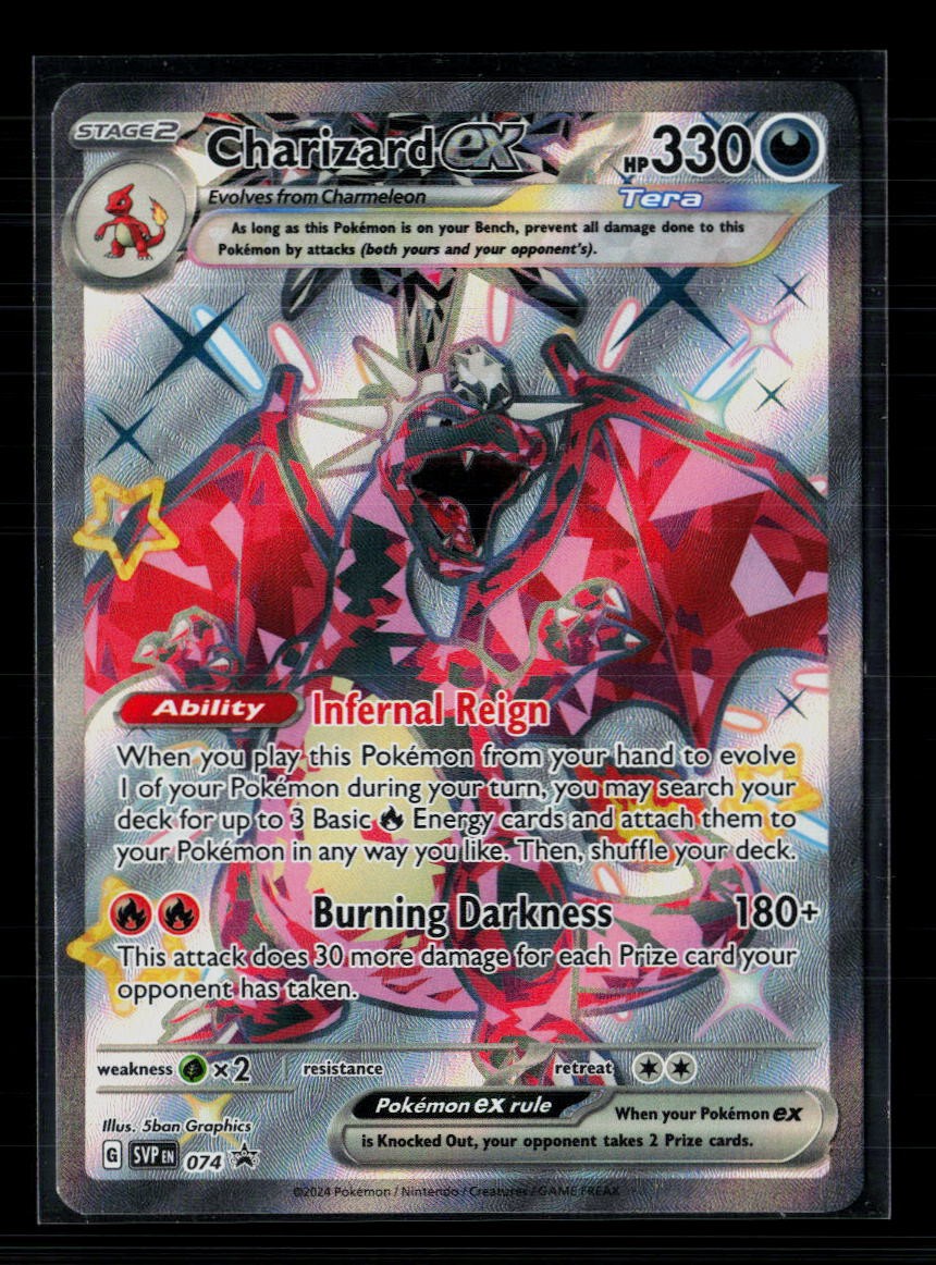 2024 Scarlet & Violet Promos Charizard EX SVP EN 074 FA Holo Black Star Promo