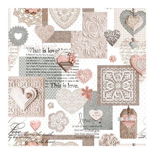 Rotolo Tovaglia 20m Tavola & Co P117072 Cuori Love | Uso Esterno/Interno