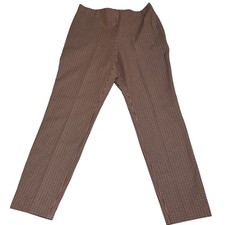 A New Day Womens Micro Check High Rise Slim Ankle Pull On Pants Size 4