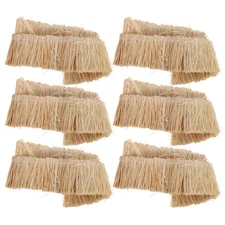  6 Pcs Diy Miniature Artificial Thatch Tiny Hay Roof Grass Diorama Straw