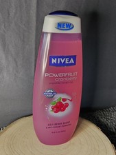  NEW Nivea Powerfruit Cranberry Hydrating Shower Gel 16.9 Fl. Oz./500 ml.