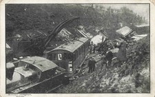 HEBDEN BRIDGE RAILWAY DISASTER 1912 LIVERPOOL TO LEEDS LINE POSTCARD  (3352/26)