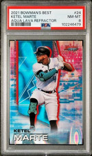 2021 BOWMAN'S BEST KETEL MARTE AQUA LAVA REFRACTOR #19/199 PSA 8 POP 1! DBACKS!!