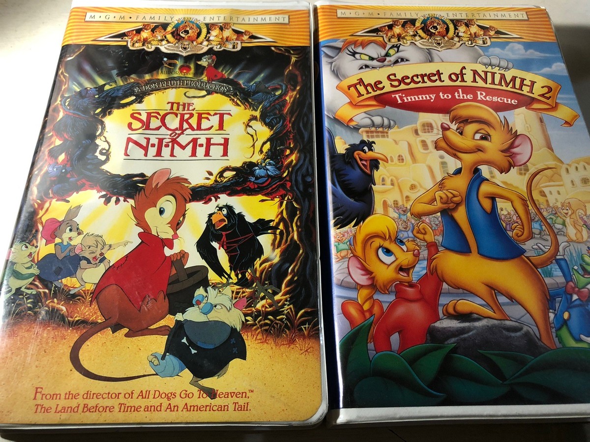 The Secret of NIMH (1982) & Timmy to the Rescue (1998) VHS