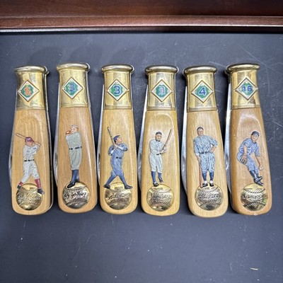 Franklin Mint BASEBALL KNIFE SET BABE RUTH GAHRIG COBB YOUNG FORD HORNSBY
