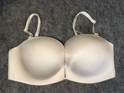 Victorias Secret 34C Bombshell Add-2-Cups Push Up Multiway Strapless Bra White