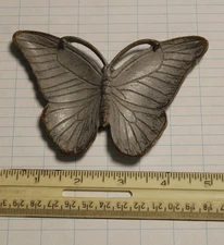 pewter colored metal butterfly trinket dish-coins or jewelry