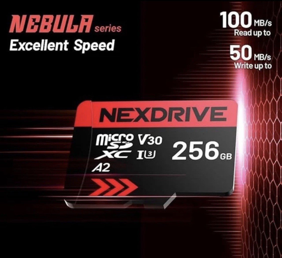 Brand New NEXDRIVE 256GB Extreme Micro SD Card + SD Adapter Up to 100MB/s Sealed