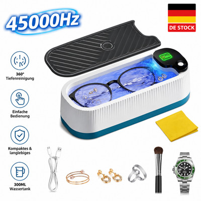 Ultraschallreinigungsgerät Ultraschallreiniger 45000Hz 3 Reinigungsmodi Brille