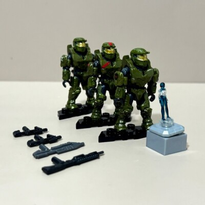#ad 4pcs Halo Mega Bloks Construx Red Team Warthog Rescue Spartan SERINA Ai Figures $11.99